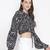 Zebra blacl printed tie-knot women top