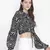 Zebra blacl printed tie-knot women top