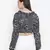 Zebra blacl printed tie-knot women top