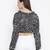 Zebra blacl printed tie-knot women top
