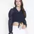 Jolly blue vibrant tie-knot women top