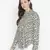 Flecked floral print magical tie- knot women top