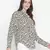 Flecked floral print magical tie- knot women top