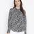 Bleek black floral print trendy  tie-knot women top