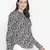 Bleek black floral print trendy  tie-knot women top