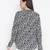 Bleek black floral print trendy  tie-knot women top