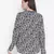 Bleek black floral print trendy  tie-knot women top