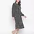 Black floral printed belted lovely women dress