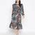 Mocolor printed bleted women stylish dress