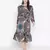 Mocolor printed bleted women stylish dress