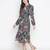 Mocolor printed bleted women stylish dress