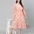 Eronic cute peachy polka print belted women dress
