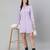 Eye catchy purple button- down women dress