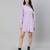 Eye catchy purple button- down women dress