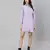 Eye catchy purple button- down women dress