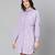 Eye catchy purple button- down women dress