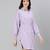 Eye catchy purple button- down women dress