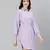 Eye catchy purple button- down women dress