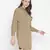 Umber Solid khaki button - down women dress