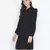 Valiant solid black chic button-down women shirt dress