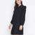 Valiant solid black chic button-down women shirt dress