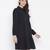 Valiant solid black chic button-down women shirt dress