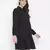 Valiant solid black chic button-down women shirt dress