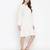 Delicate solid beige chic button-down women shirt dress
