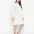 Delicate solid beige chic button-down women shirt dress