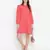 Graceful orange posh button-down women shirt dress