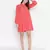 Graceful orange posh button-down women shirt dress