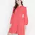 Graceful orange posh button-down women shirt dress