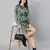 Splash blue floral print elasticated women dress