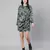 Splash blue floral print elasticated women dress