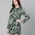 Splash blue floral print elasticated women dress
