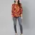 Floweratic muticolor smocking women top