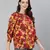 Floweratic muticolor smocking women top