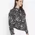 Lazzle blacl floral print tie-knot women top