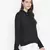 Bonzzer solid black tie-knot women top