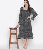 Squash Black with lining party wear women dress