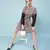 Gropper floral print sleeves lace fabric women dress