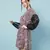 Gropper floral print sleeves lace fabric women dress