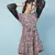 Gropper floral print sleeves lace fabric women dress