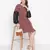 Rolex red floral print sleeve lace fabric women dress