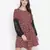 Rolex red floral print sleeve lace fabric women dress