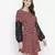 Rolex red floral print sleeve lace fabric women dress