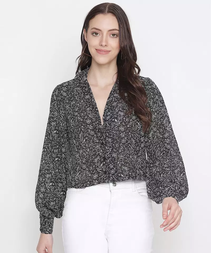 Carnival black party hop chic women top