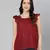 Feiry wine foil print lining chraming women top