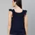 Searing Blue swiss dot print elegant women top