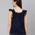 Searing Blue swiss dot print elegant women top